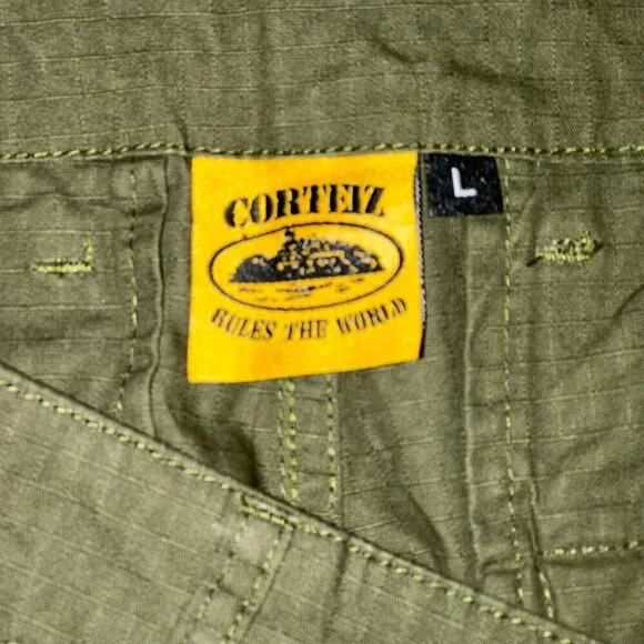 CORTEIZ "ALCATRAZ" Mens Cargo Shorts – Hard to Find - Forest Green - NEW Size L - Picture 8 of 9